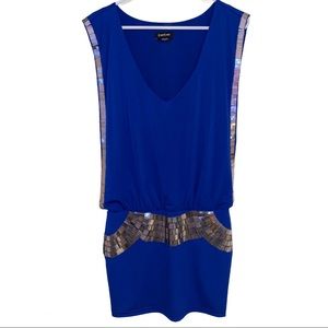 BEBE ROYAL BLUE COCKTAIL DRESS
